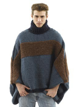 Crochet Man Oversized Poncho. 