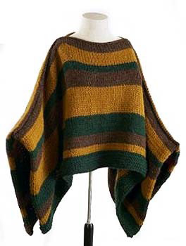 Crochet Man’s Striped Poncho. 