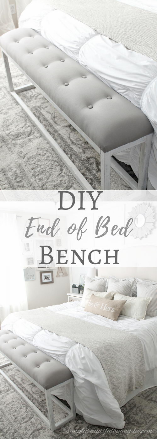 DIY Simple End of Bed Bench. 