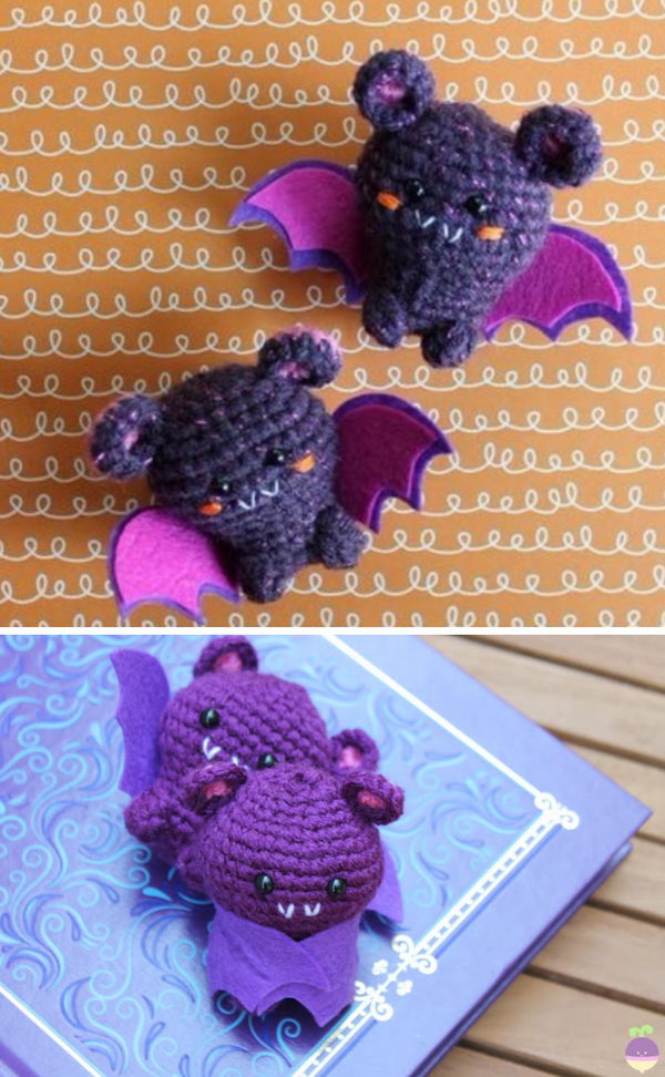 Crochet Amigurumi Kawaii Bat. 