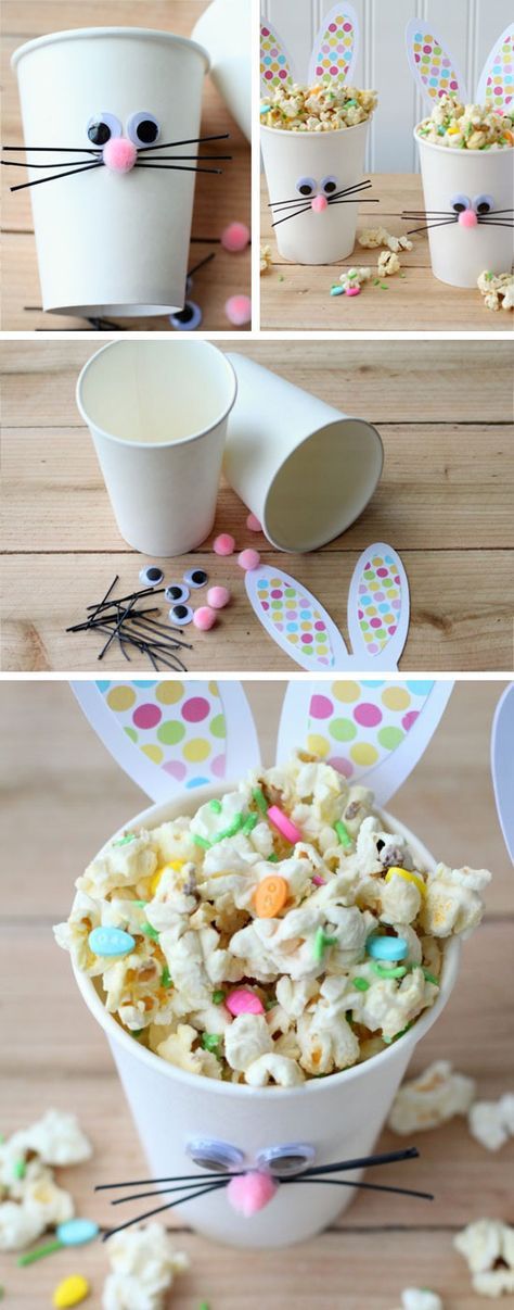 Easter Bunny Cups and Bunny Bait. 