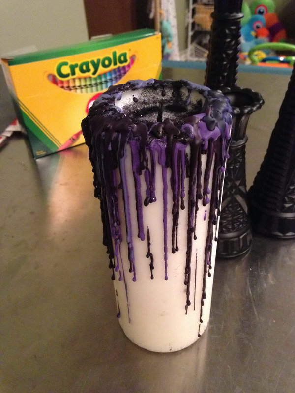 Creepy DIY Dripping Bloody Candles. 