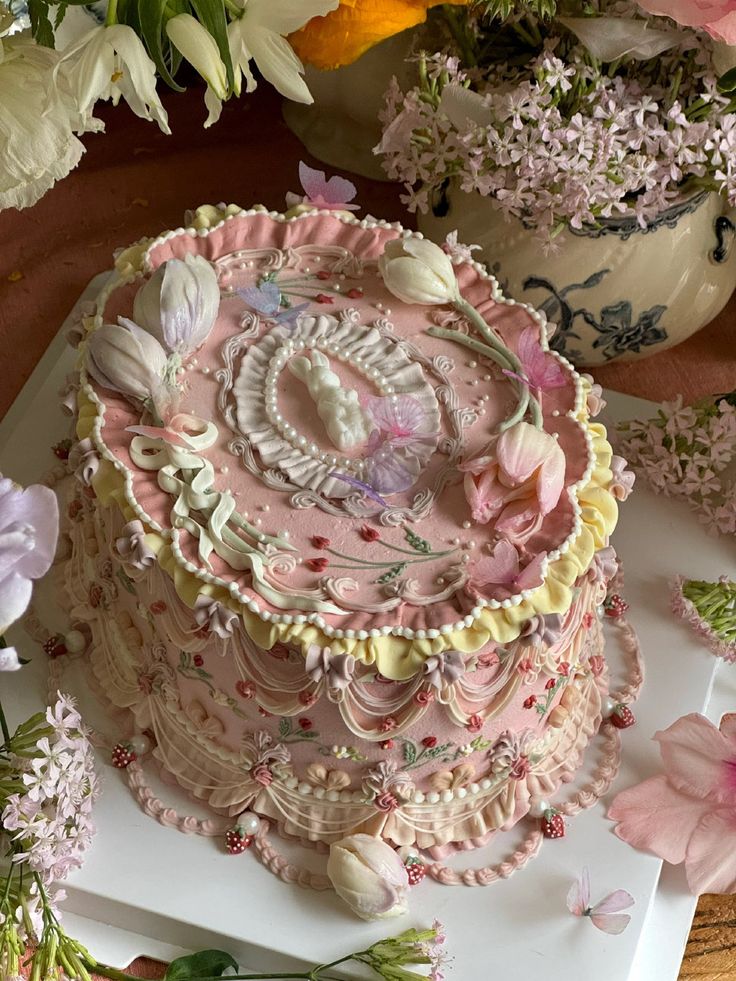 Mother'S Day Vintage Cake. 